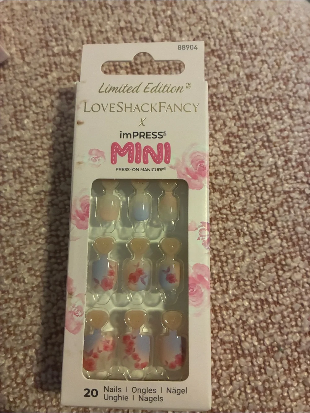 imPRESS MINI Peach & Lilac Floral Press-On Manicure